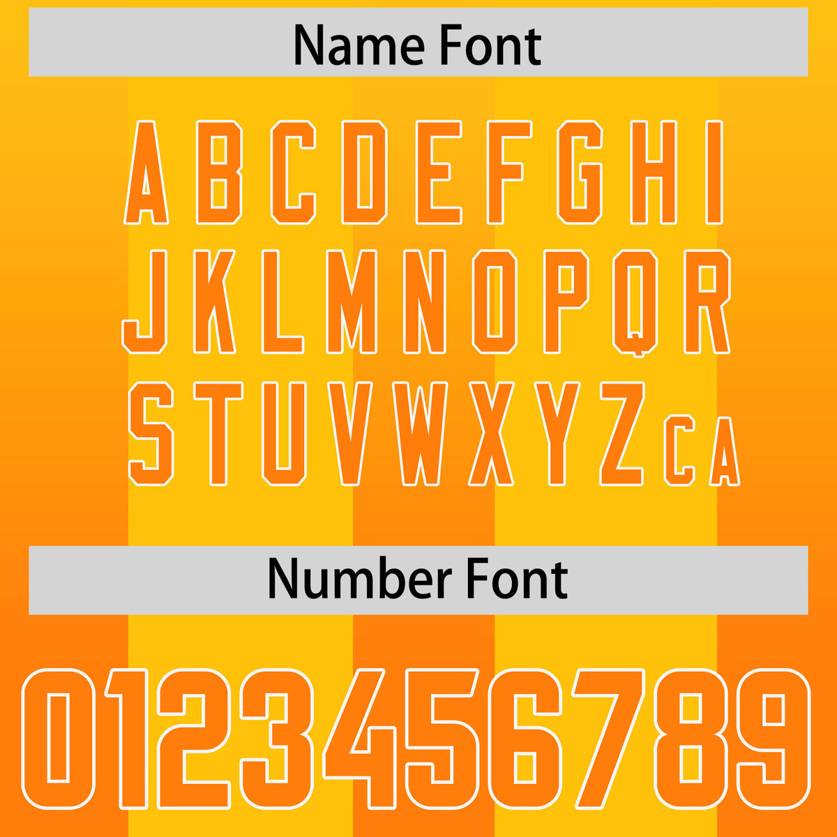 Custom Yellow Orange Vertical Width Stripe Gradient Fashion Personalized Team Football Jersey