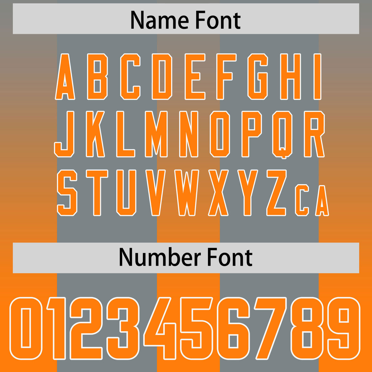 Custom Dark Gray Orange Vertical Width Stripe Gradient Fashion Personalized Team Football Jersey