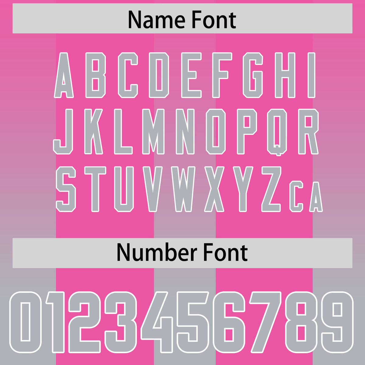 Custom Pink Gray Vertical Width Stripe Gradient Fashion Personalized Team Football Jersey