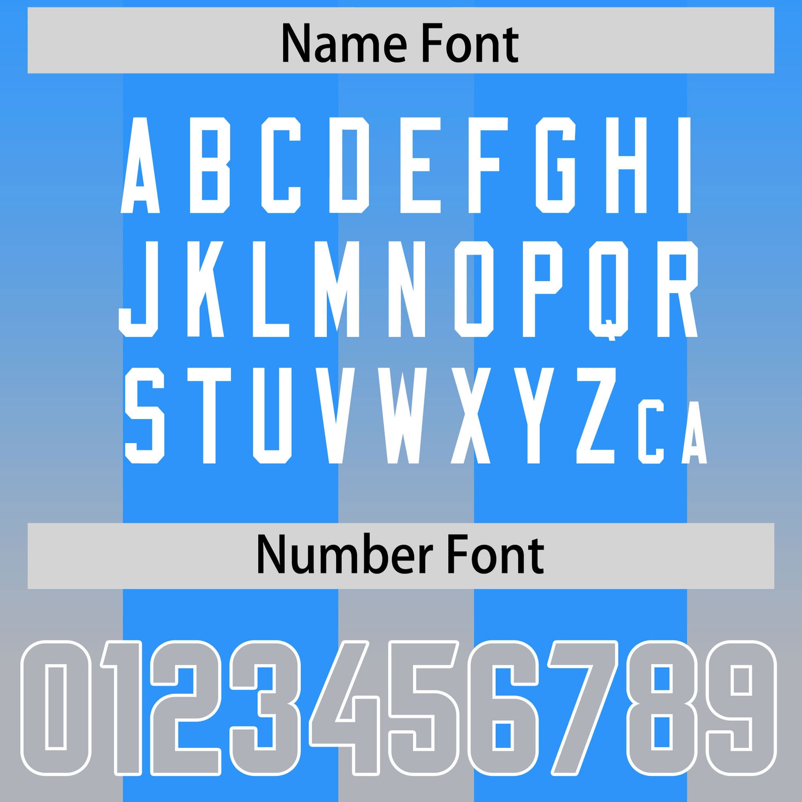 Custom Light Blue Gray Vertical Width Stripe Gradient Fashion Personalized Team Football Jersey