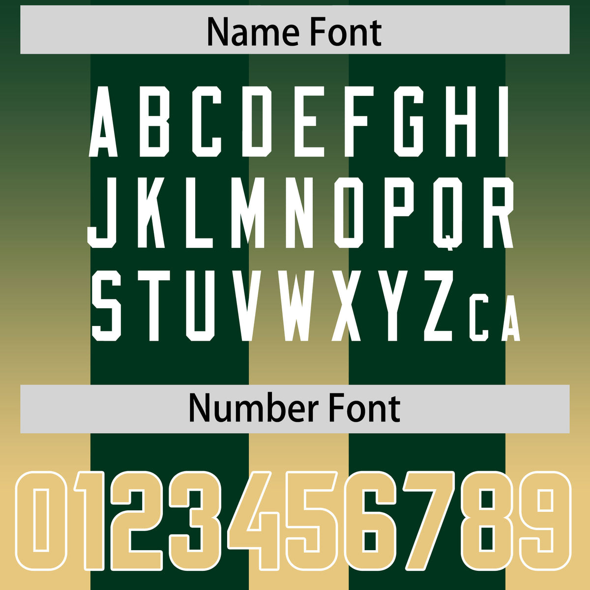 Custom Green Khaki Vertical Width Stripe Gradient Fashion Personalized Team Football Jersey