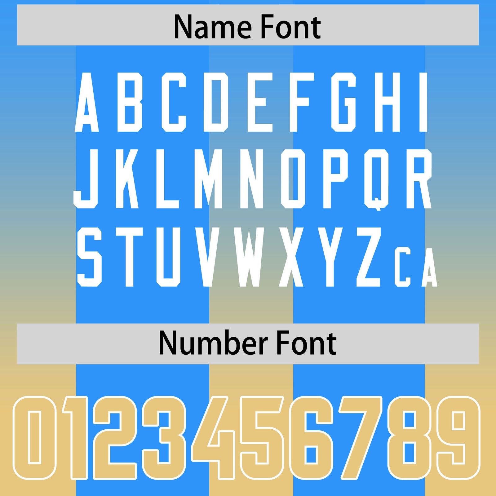 Custom Light Blue Khaki Vertical Width Stripe Gradient Fashion Personalized Team Football Jersey