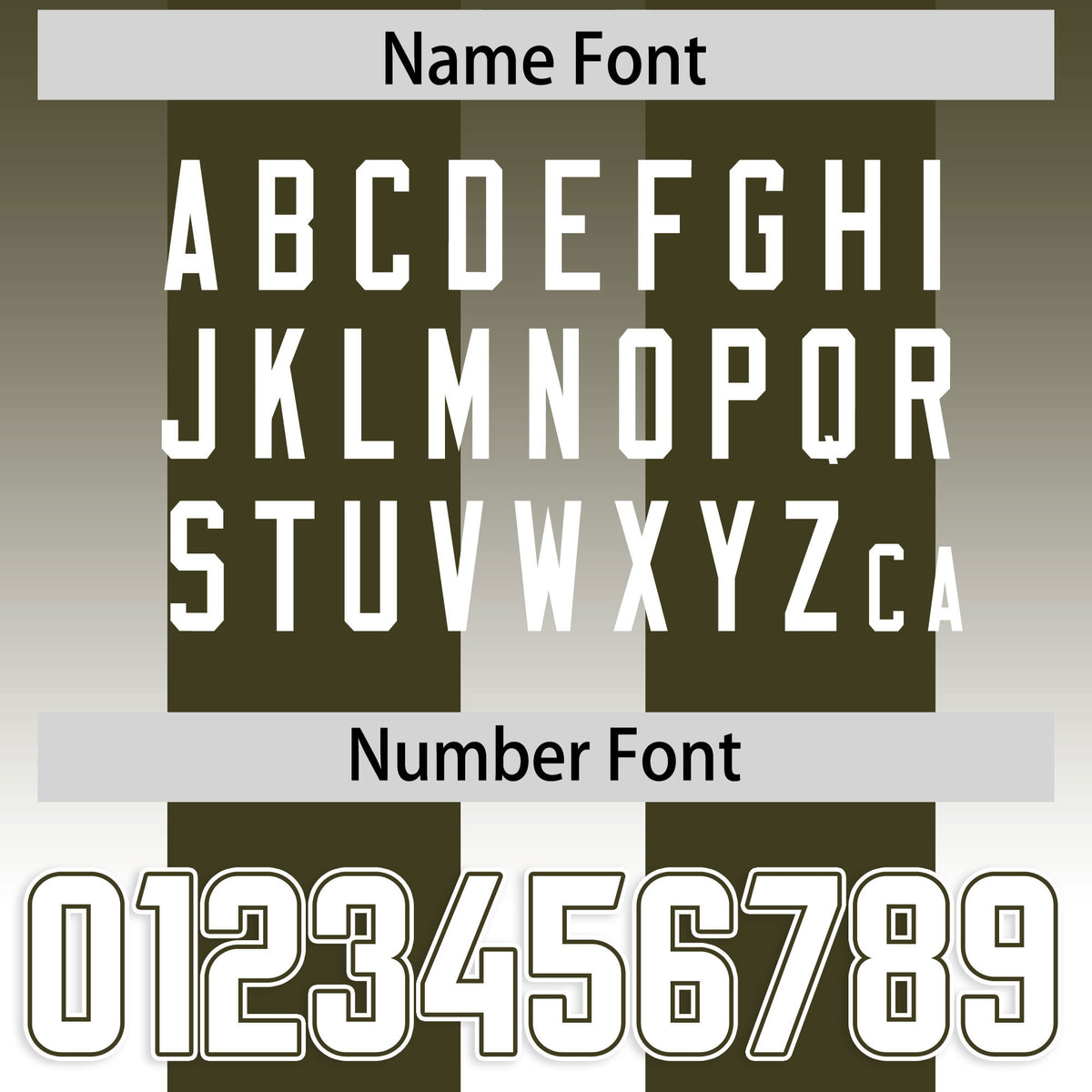 Custom Olive White Vertical Width Stripe Gradient Fashion Personalized Team Football Jersey