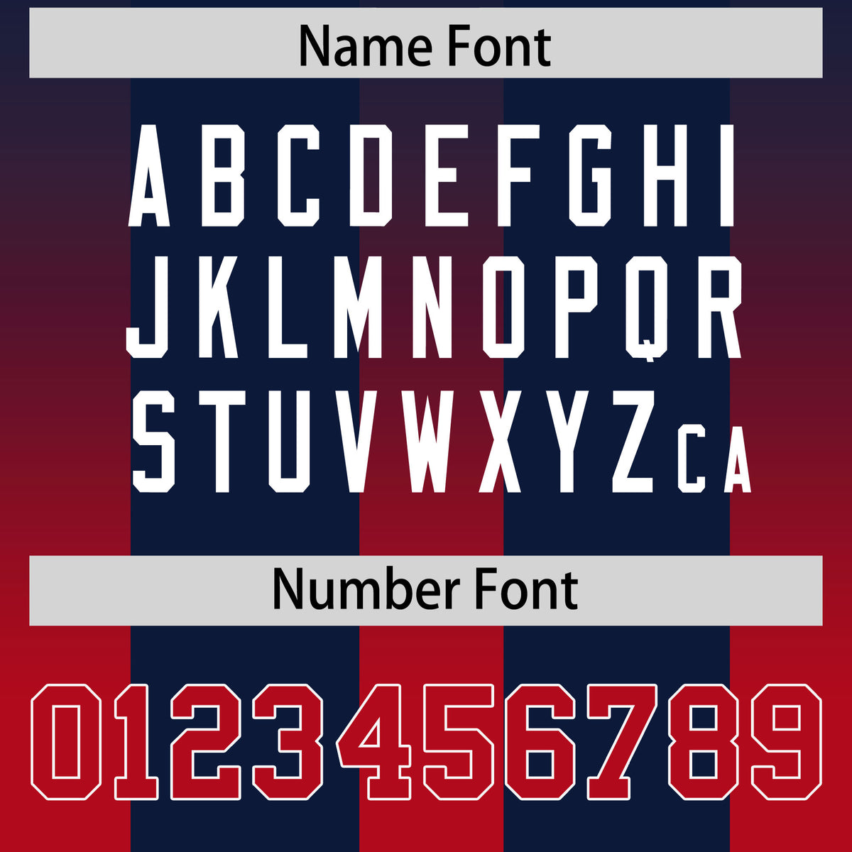 Custom Navy Red Vertical Width Stripe Gradient Fashion Personalized Team Football Jersey