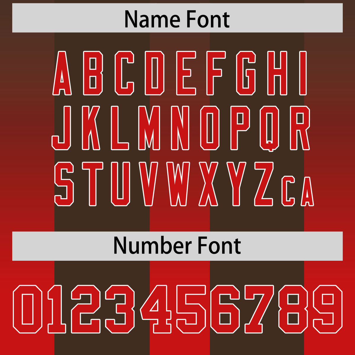 Custom Brown Red Vertical Width Stripe Gradient Fashion Personalized Team Football Jersey