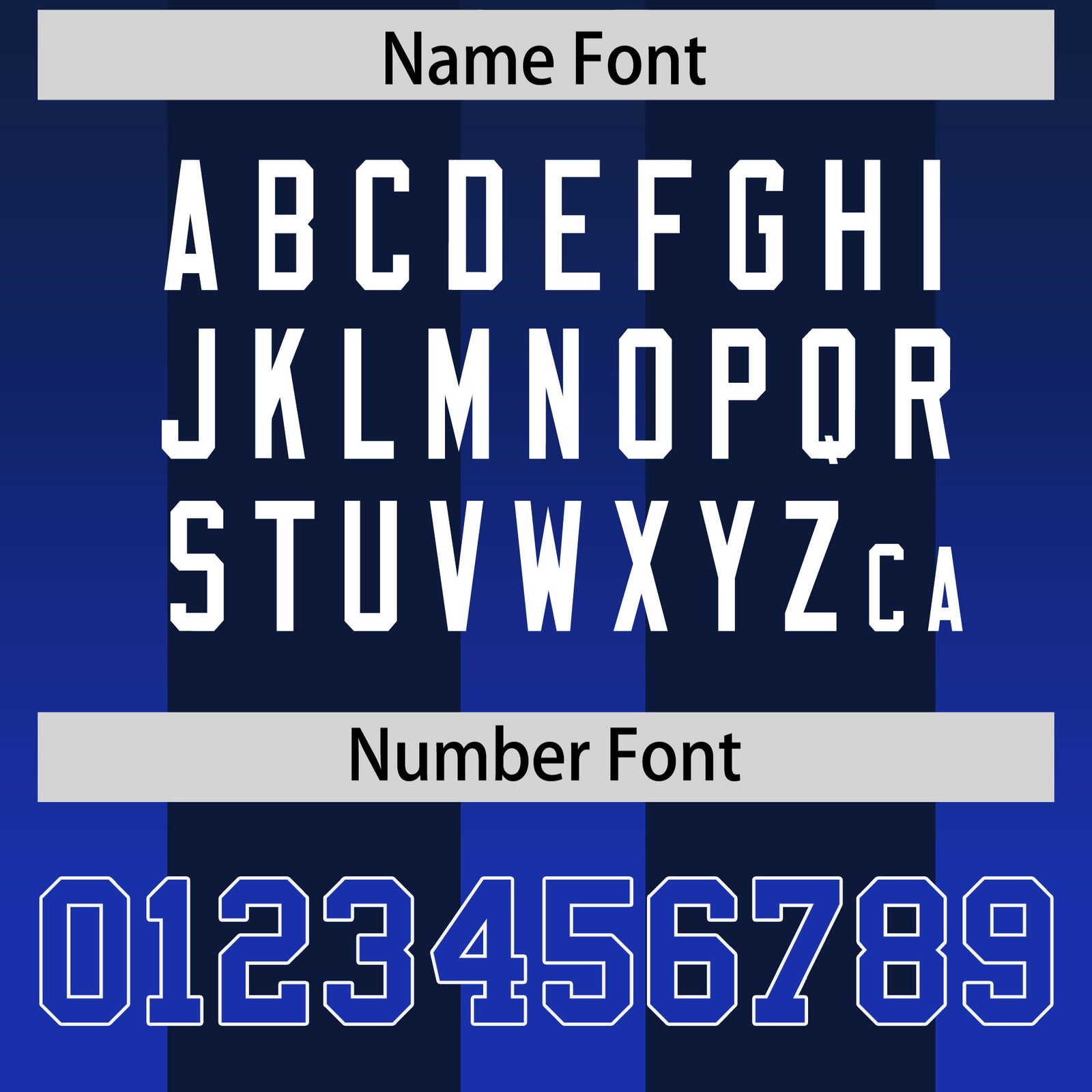 Custom Navy Royal Vertical Width Stripe Gradient Fashion Personalized Team Football Jersey