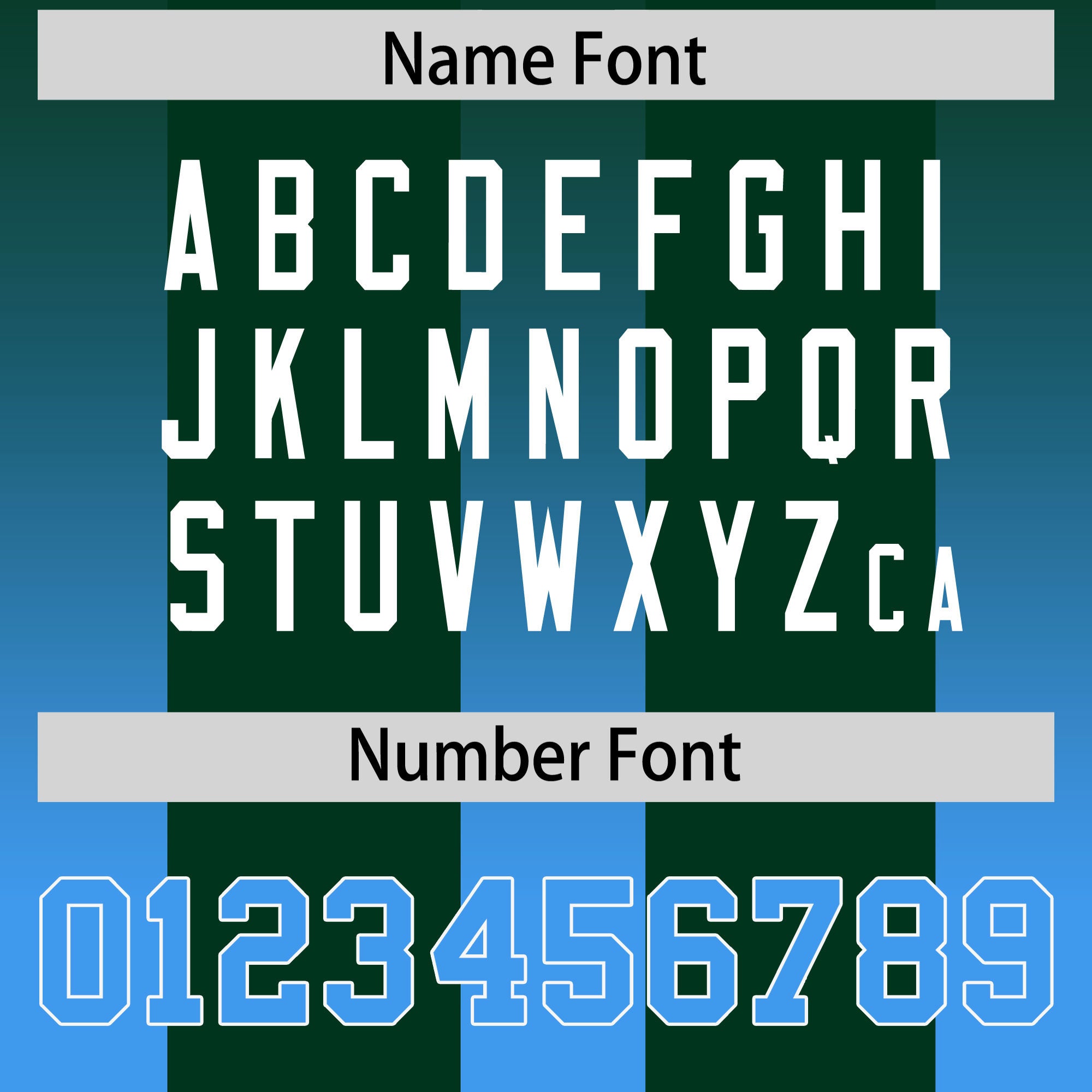 Custom Green Light Blue Vertical Width Stripe Gradient Fashion Personalized Team Football Jersey