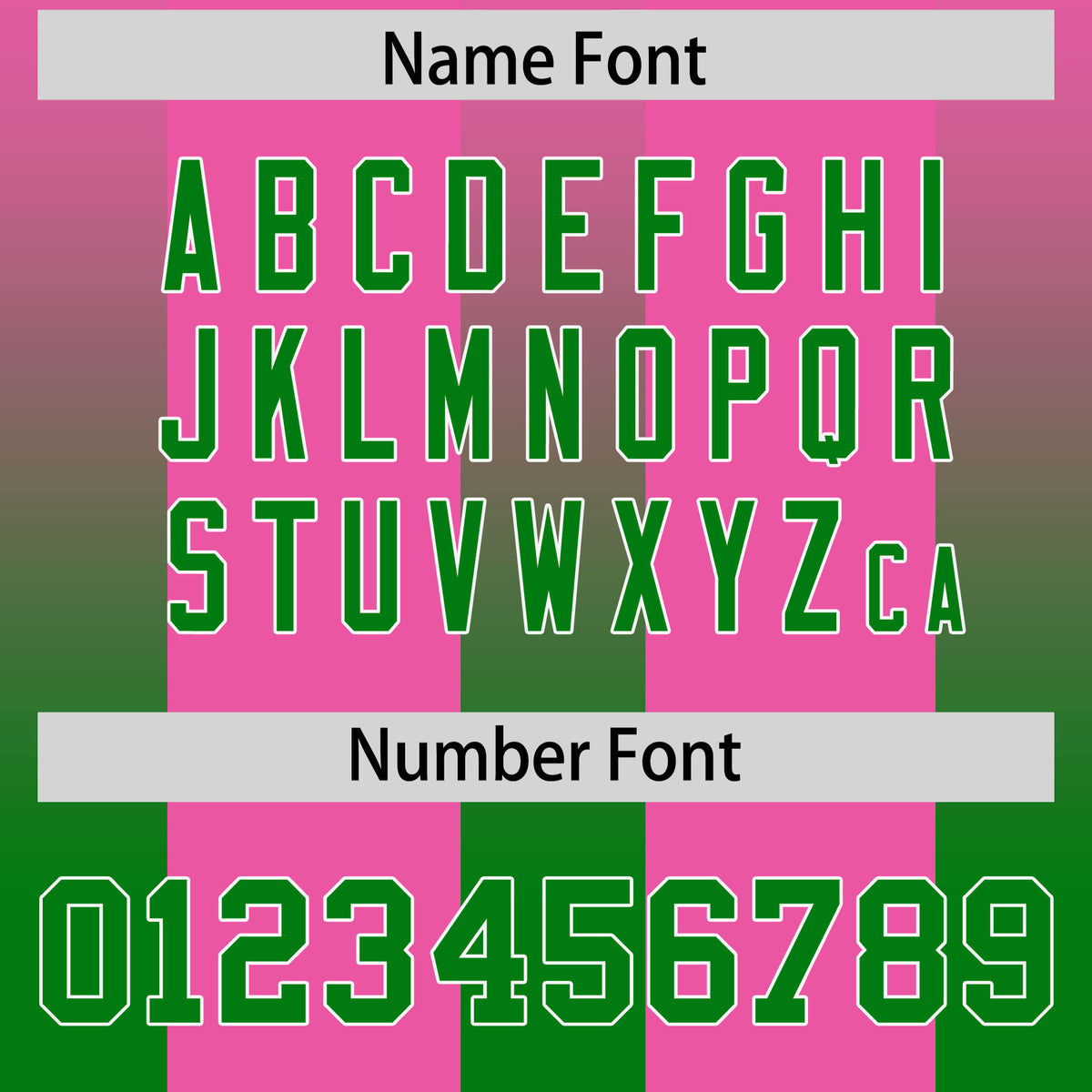 Custom Pink Kelly Green Vertical Width Stripe Gradient Fashion Personalized Team Football Jersey