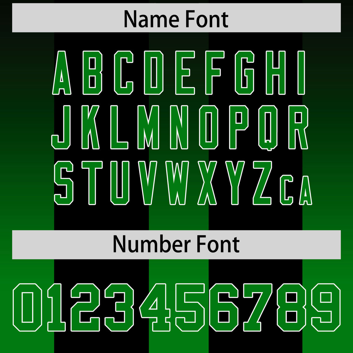 Custom Black Kelly Green Vertical Width Stripe Gradient Fashion Personalized Team Football Jersey