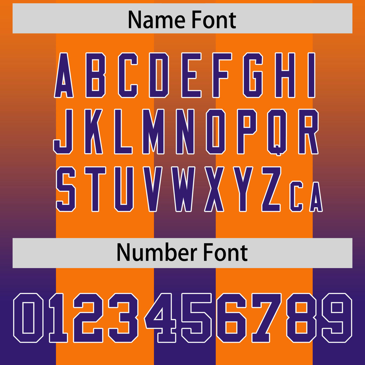 Custom Orange Purple Vertical Width Stripe Gradient Fashion Personalized Team Football Jersey