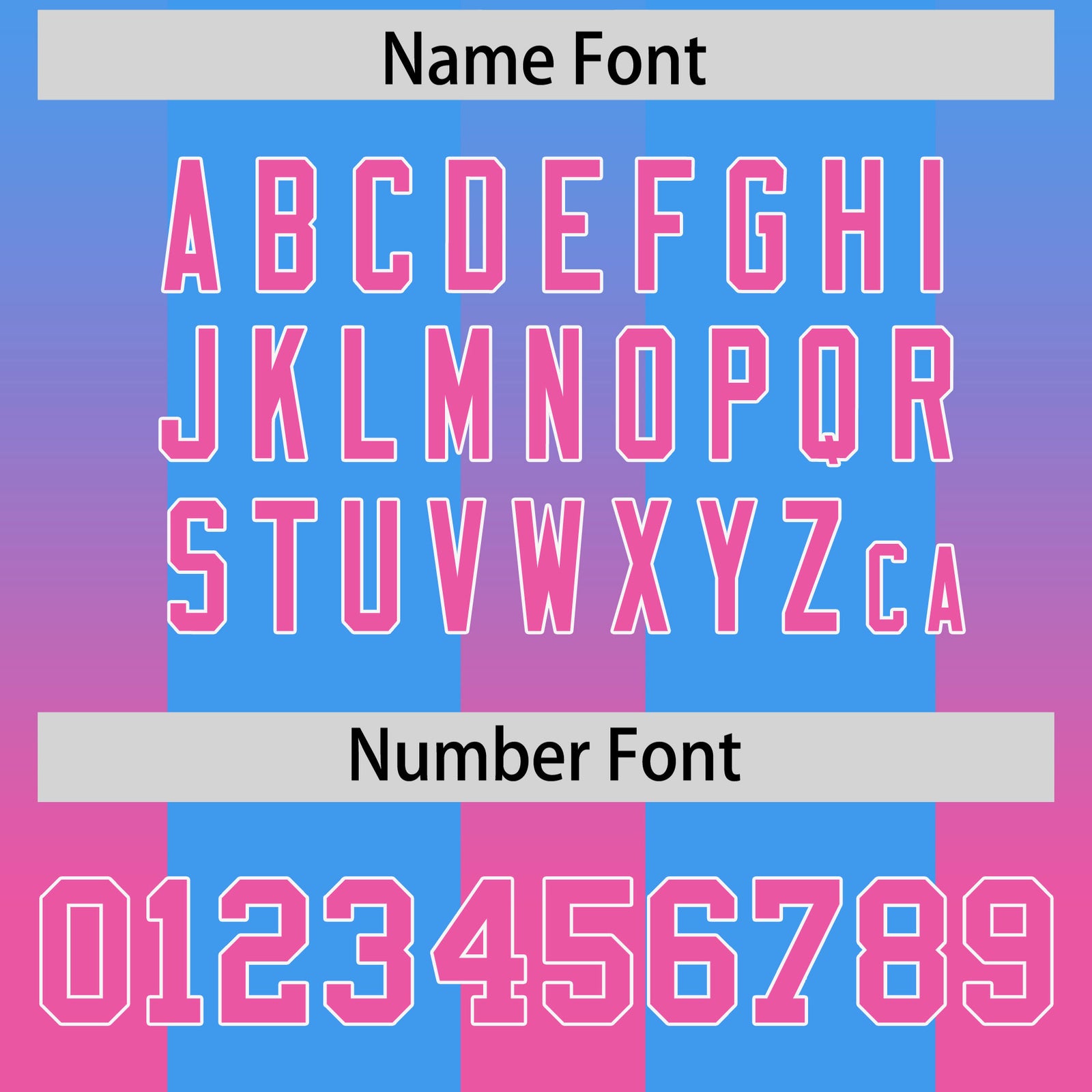 Custom Light Blue Pink Vertical Width Stripe Gradient Fashion Personalized Team Football Jersey