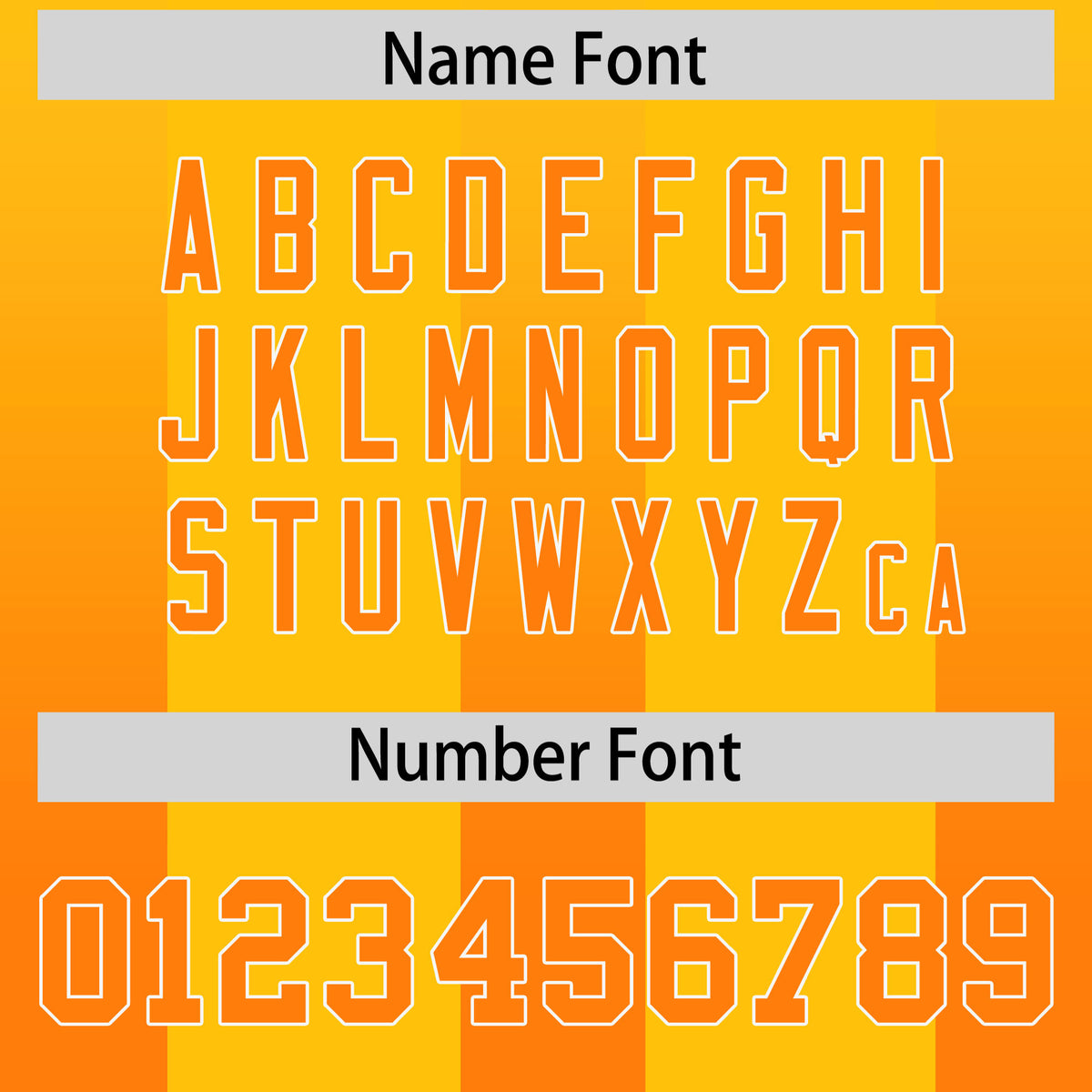 Custom Yellow Orange Vertical Width Stripe Gradient Fashion Personalized Team Football Jersey