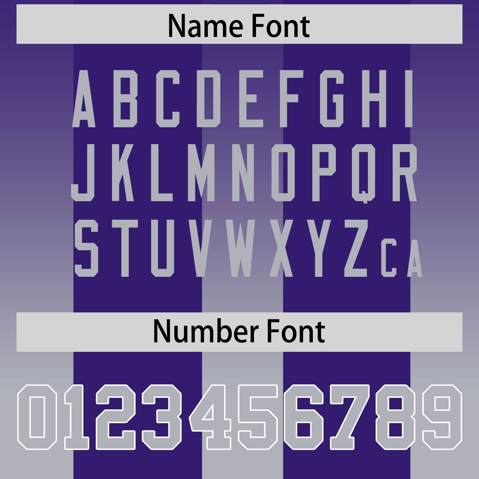 Custom Purple Gray Vertical Width Stripe Gradient Fashion Personalized Team Football Jersey