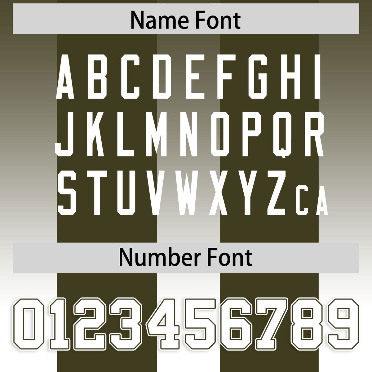 Custom Olive White Vertical Width Stripe Gradient Fashion Personalized Team Football Jersey