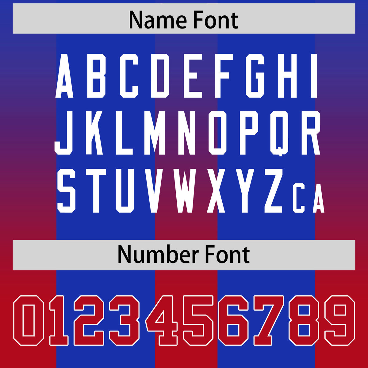 Custom Royal Red Vertical Width Stripe Gradient Fashion Personalized Team Football Jersey