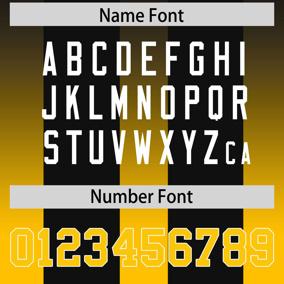 Custom Black Yellow Vertical Width Stripe Gradient Fashion Personalized Team Football Jersey