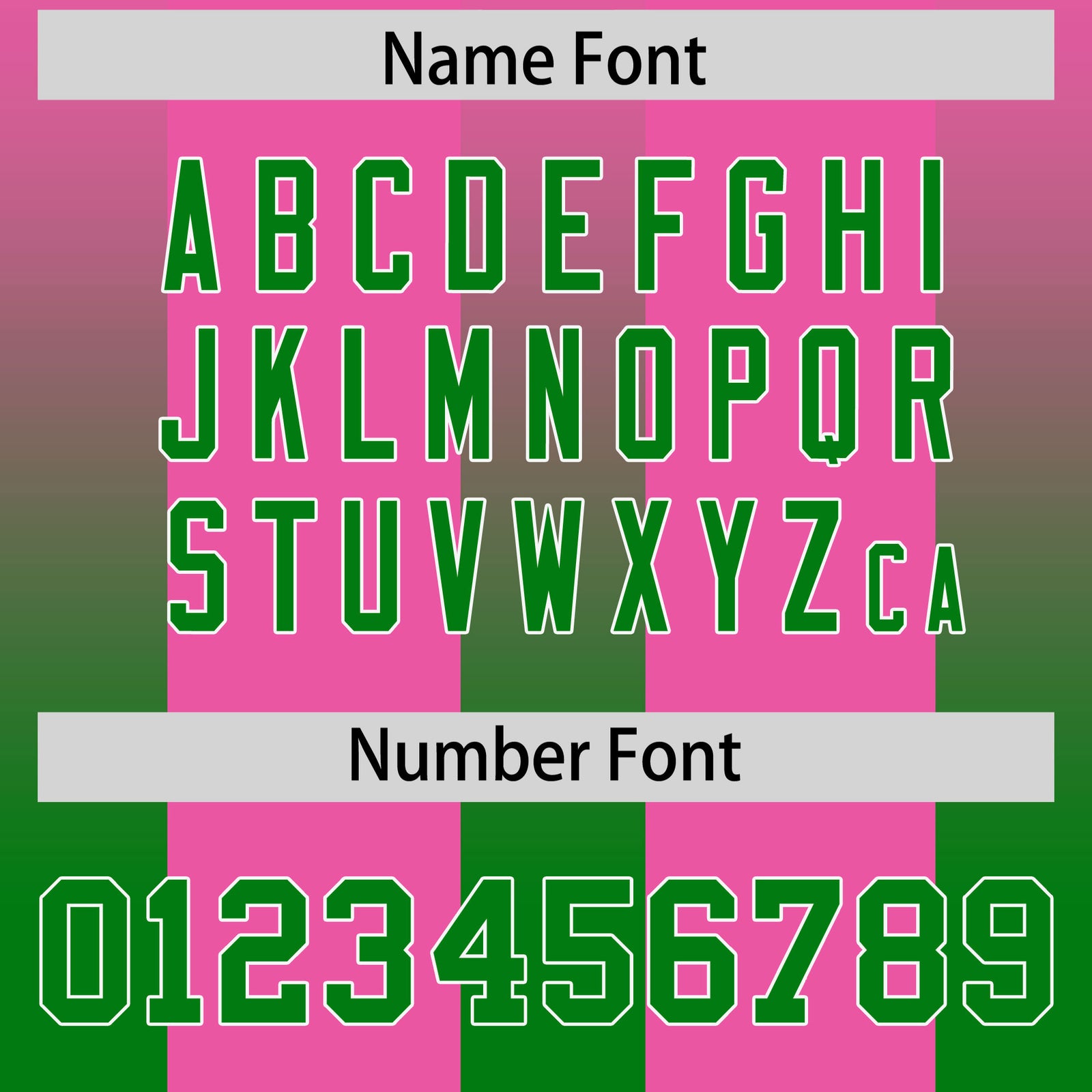 Custom Pink Kelly Green Vertical Width Stripe Gradient Fashion Personalized Team Football Jersey