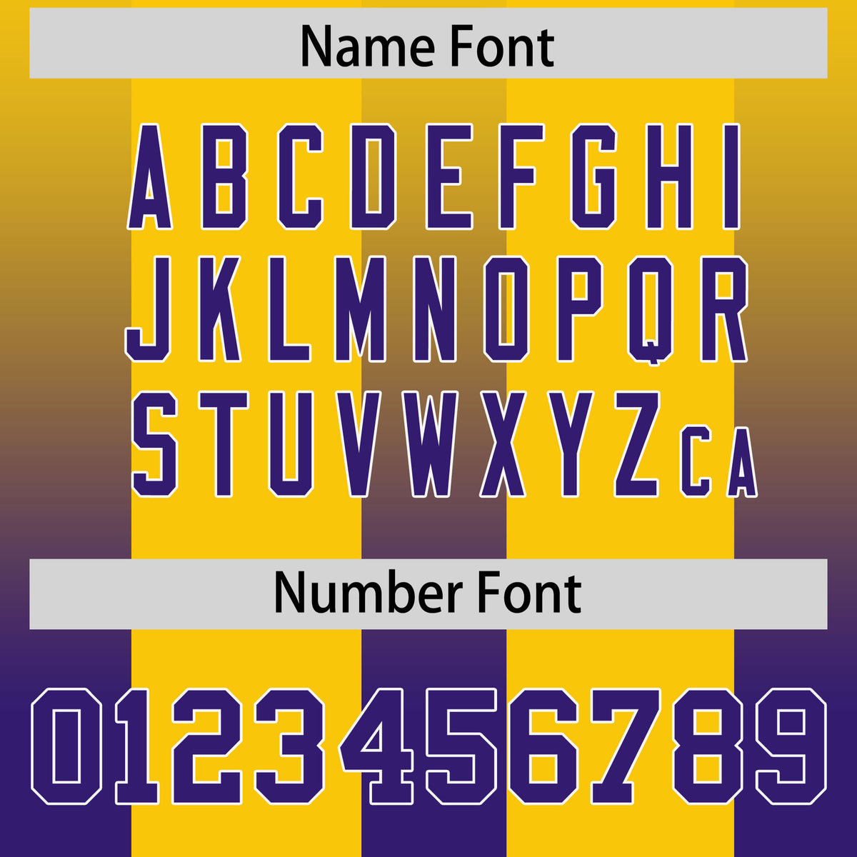 Custom Yellow Purple Vertical Width Stripe Gradient Fashion Personalized Team Football Jersey