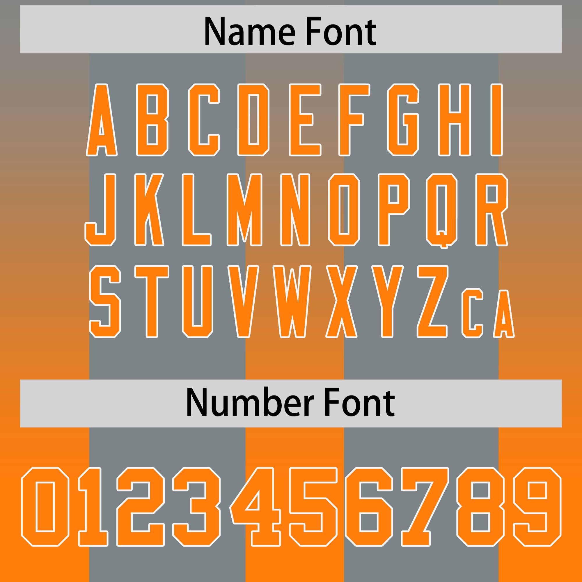 Custom Dark Gray Orange Vertical Width Stripe Gradient Fashion Personalized Team Football Jersey