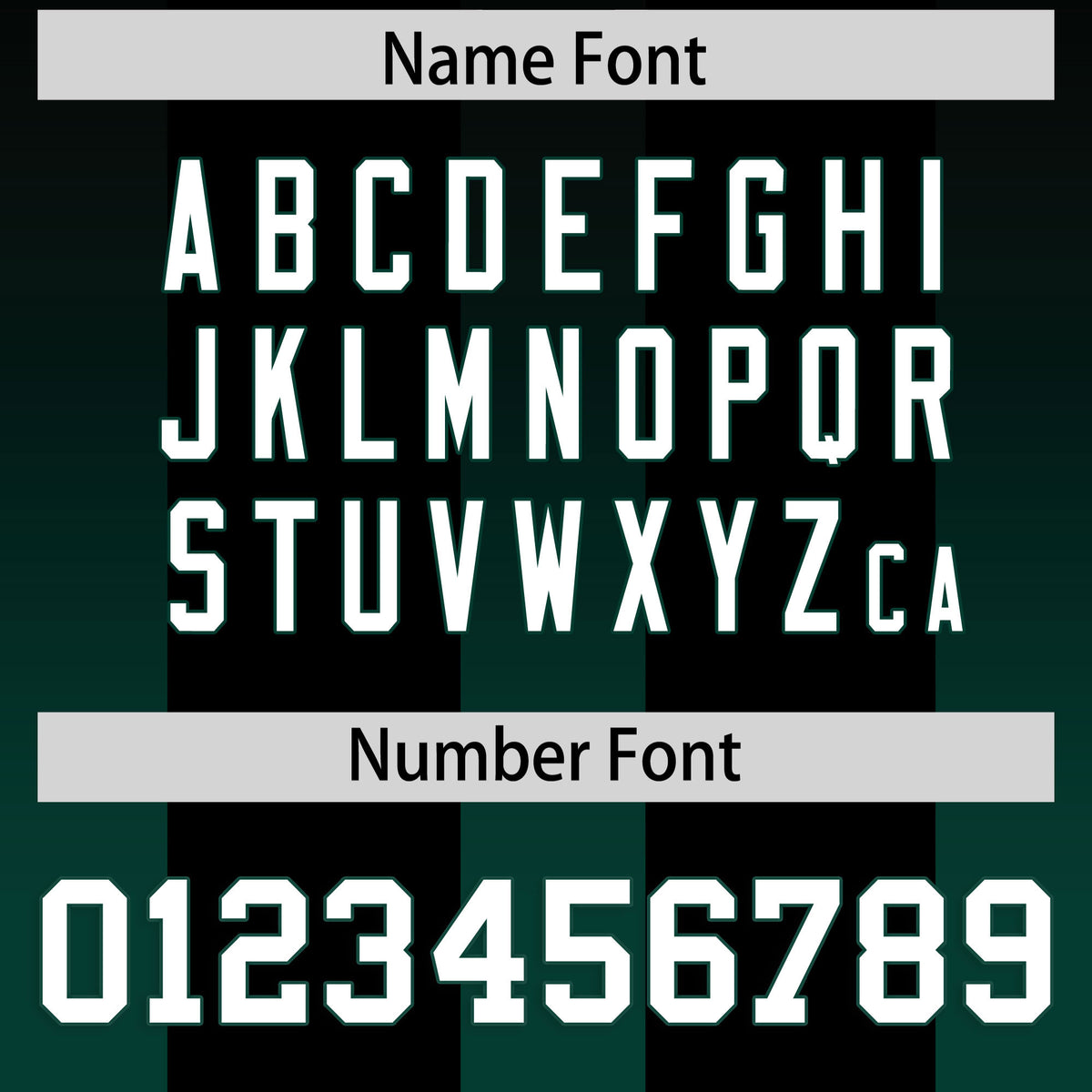 Custom Black Midnight Green Vertical Width Stripe Gradient Fashion Personalized Team Football Jersey