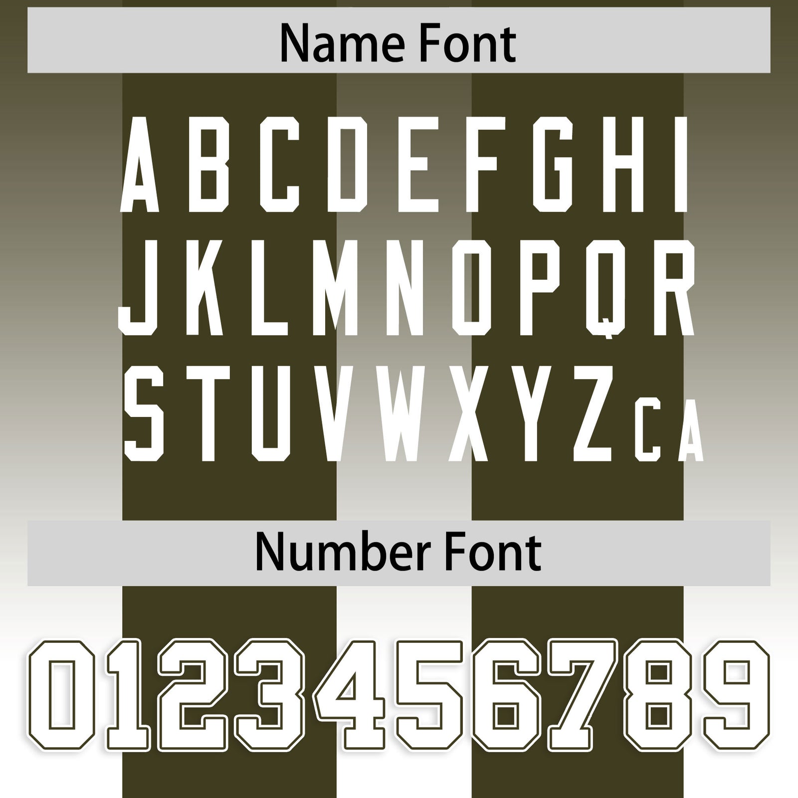 Custom Olive White Vertical Width Stripe Gradient Fashion Personalized Team Football Jersey