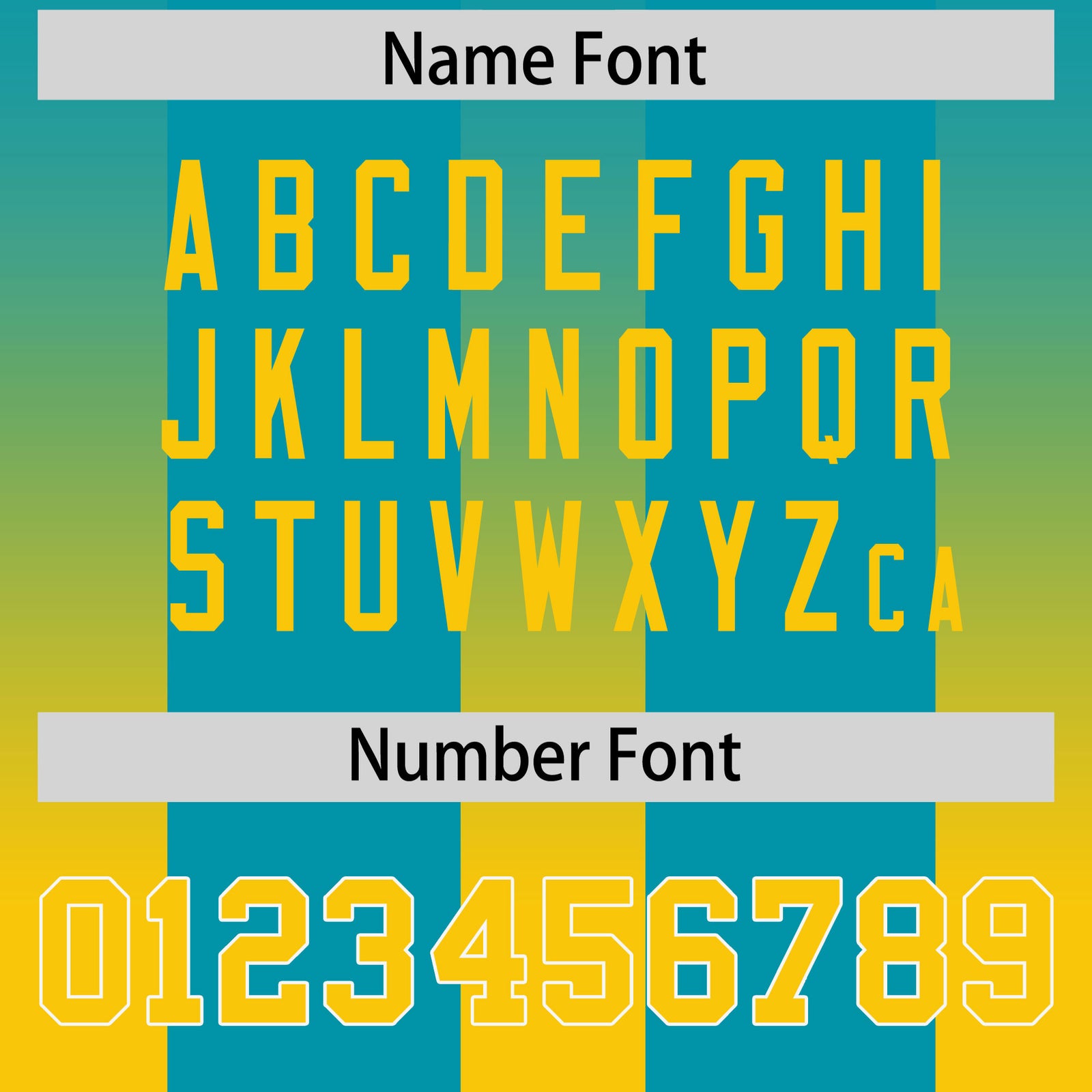 Custom Aqua Yellow Vertical Width Stripe Gradient Fashion Personalized Team Football Jersey