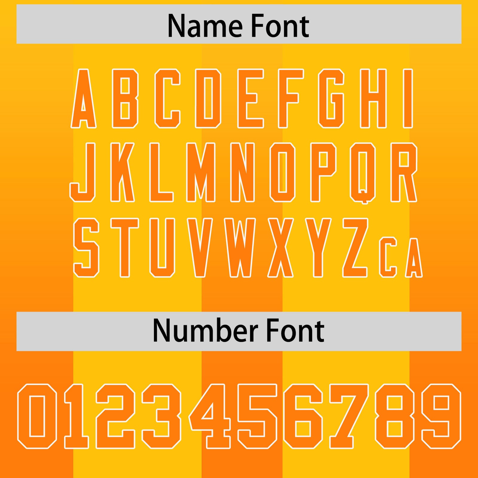 Custom Yellow Orange Vertical Width Stripe Gradient Fashion Personalized Team Football Jersey