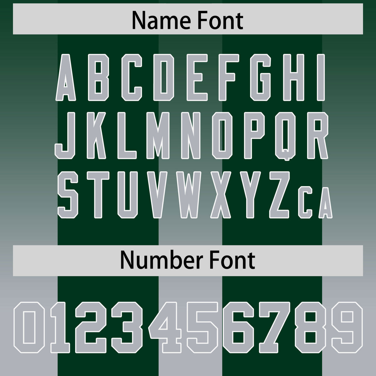 Custom Green Gray Vertical Width Stripe Gradient Fashion Personalized Team Football Jersey