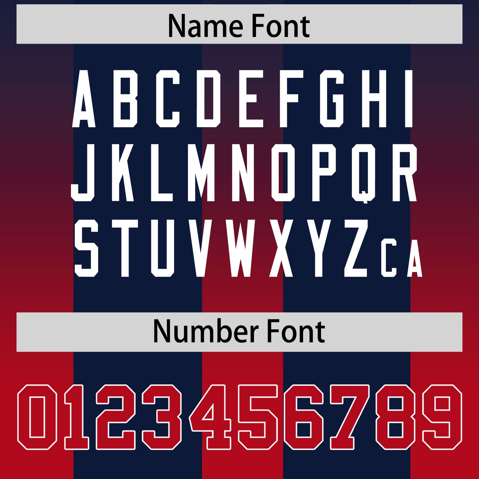 Custom Navy Red Vertical Width Stripe Gradient Fashion Personalized Team Football Jersey