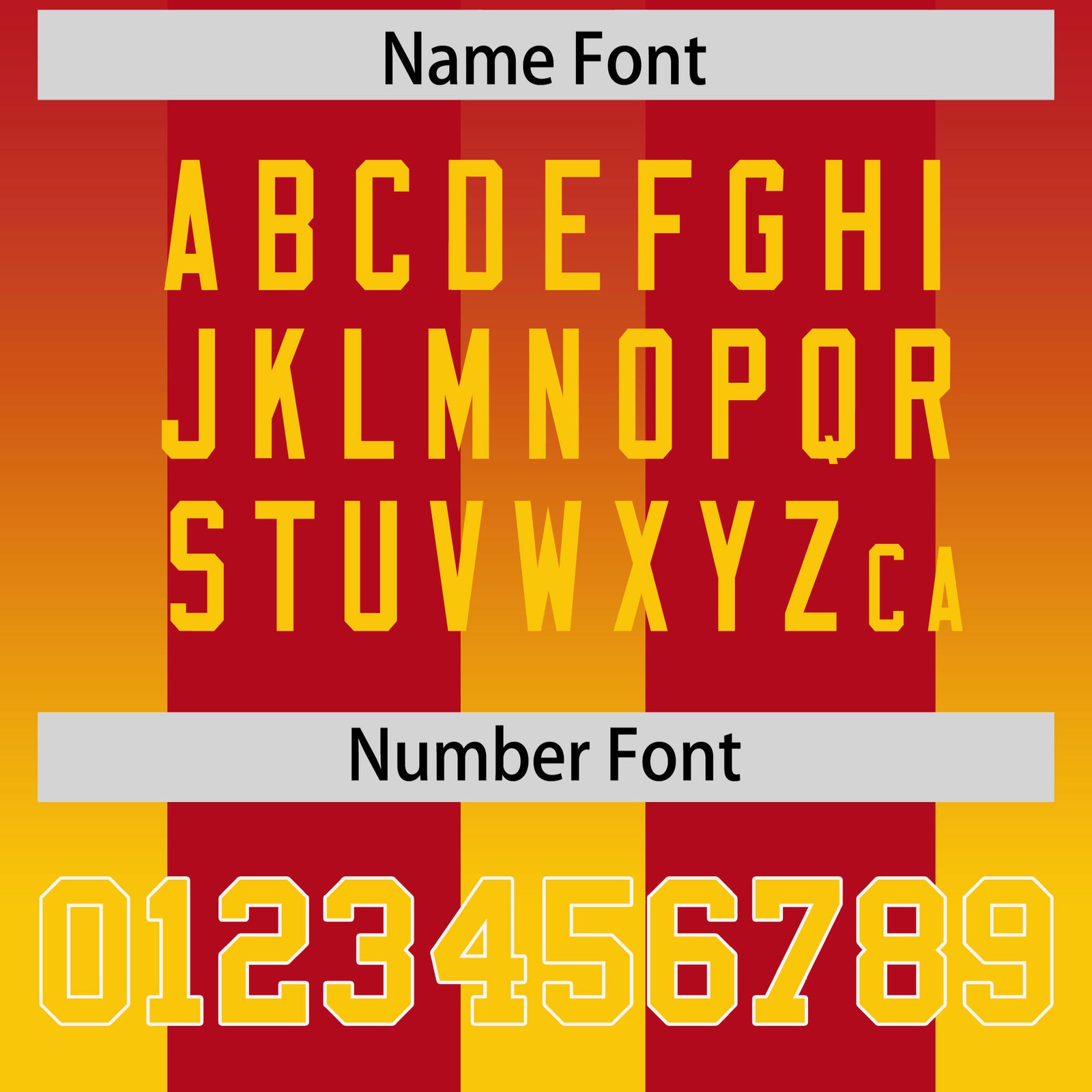 Custom Red Yellow Vertical Width Stripe Gradient Fashion Personalized Team Football Jersey