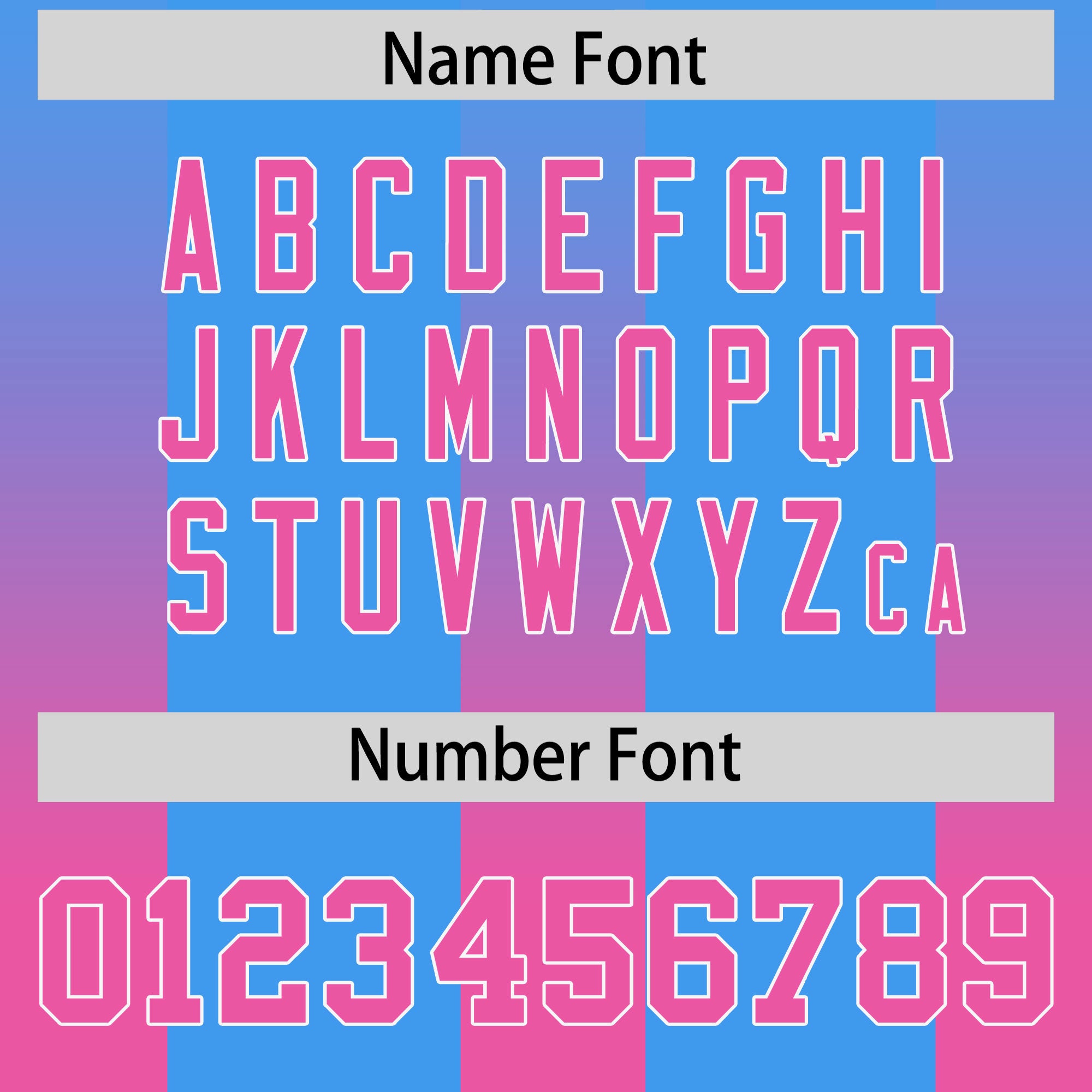 Custom Light Blue Pink Vertical Width Stripe Gradient Fashion Personalized Team Football Jersey