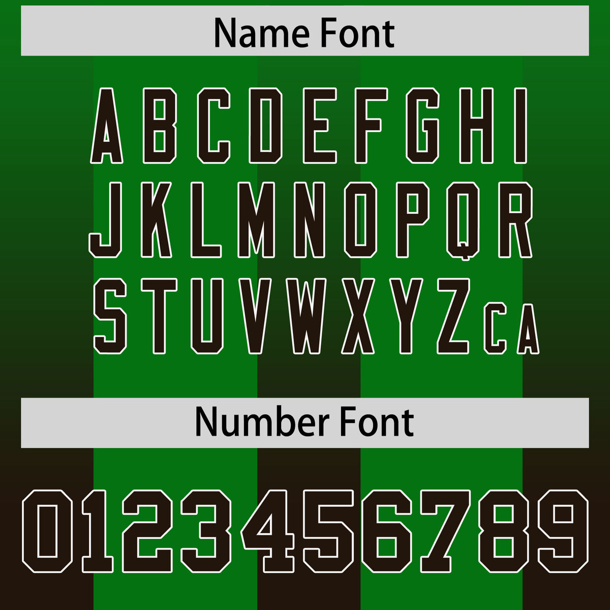 Custom Kelly Green Brown Vertical Width Stripe Gradient Fashion Personalized Team Football Jersey