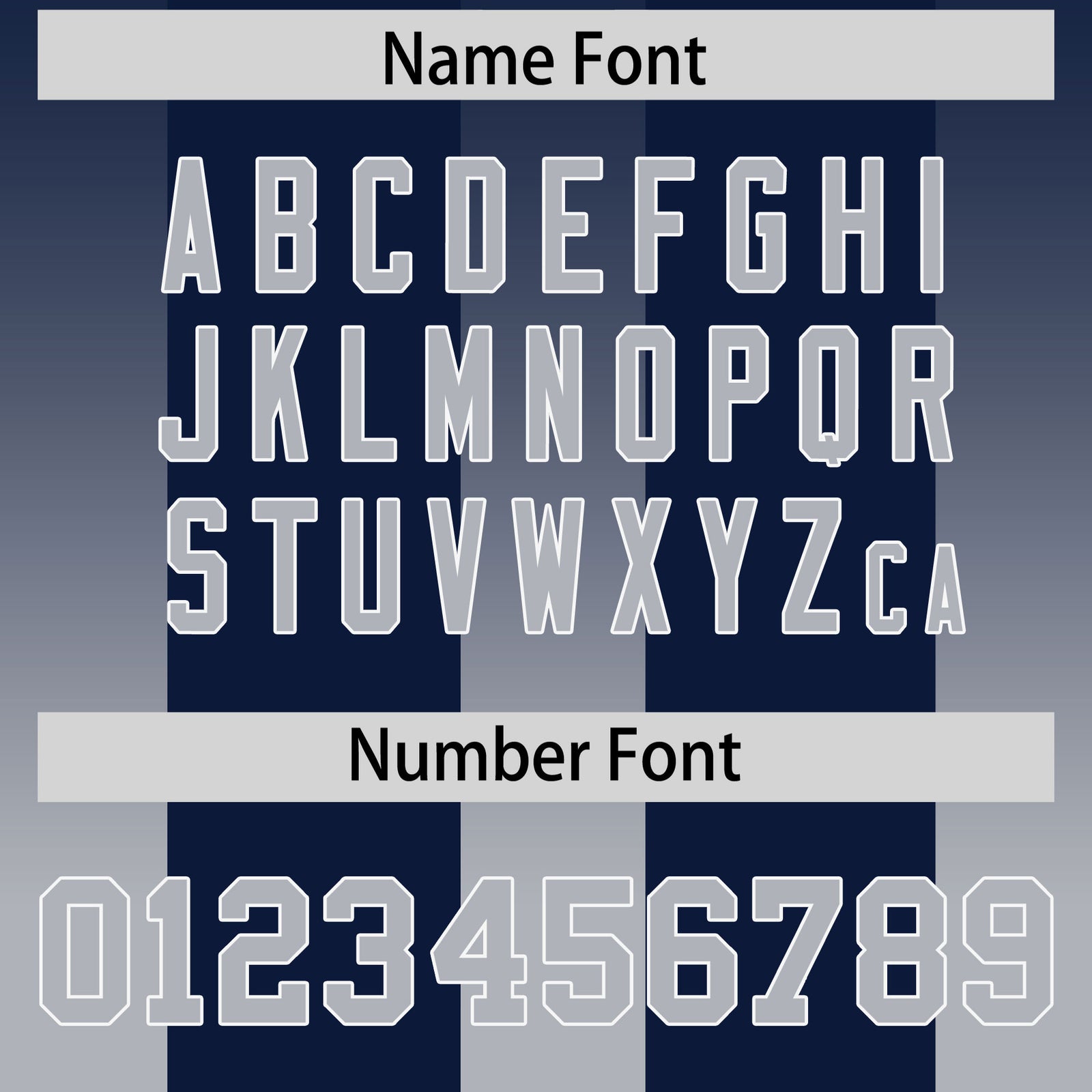Custom Navy Gray Vertical Width Stripe Gradient Fashion Personalized Team Football Jersey