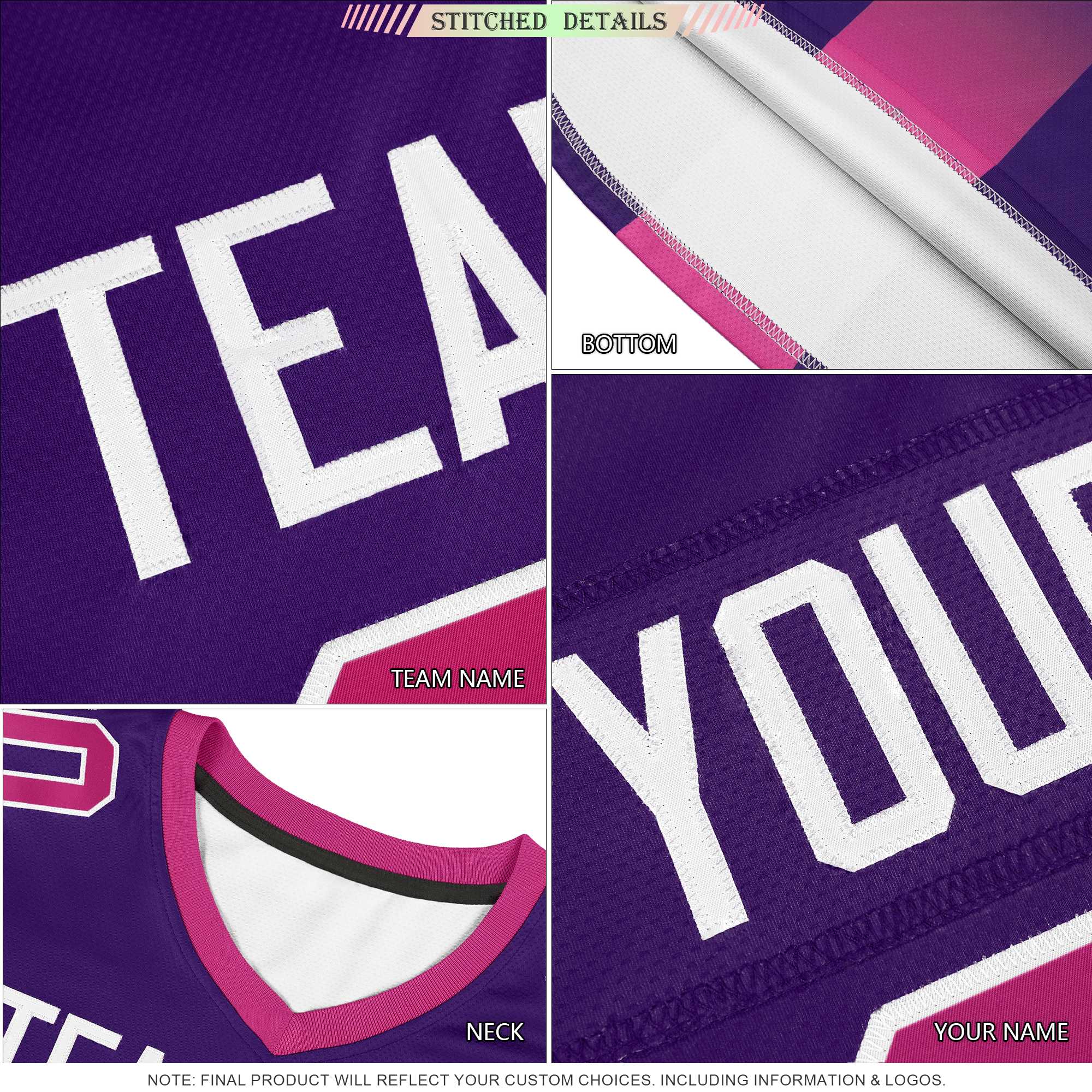 Custom Cardinal Navy Vertical Width Stripe Gradient Fashion Personalized Team Football Jersey