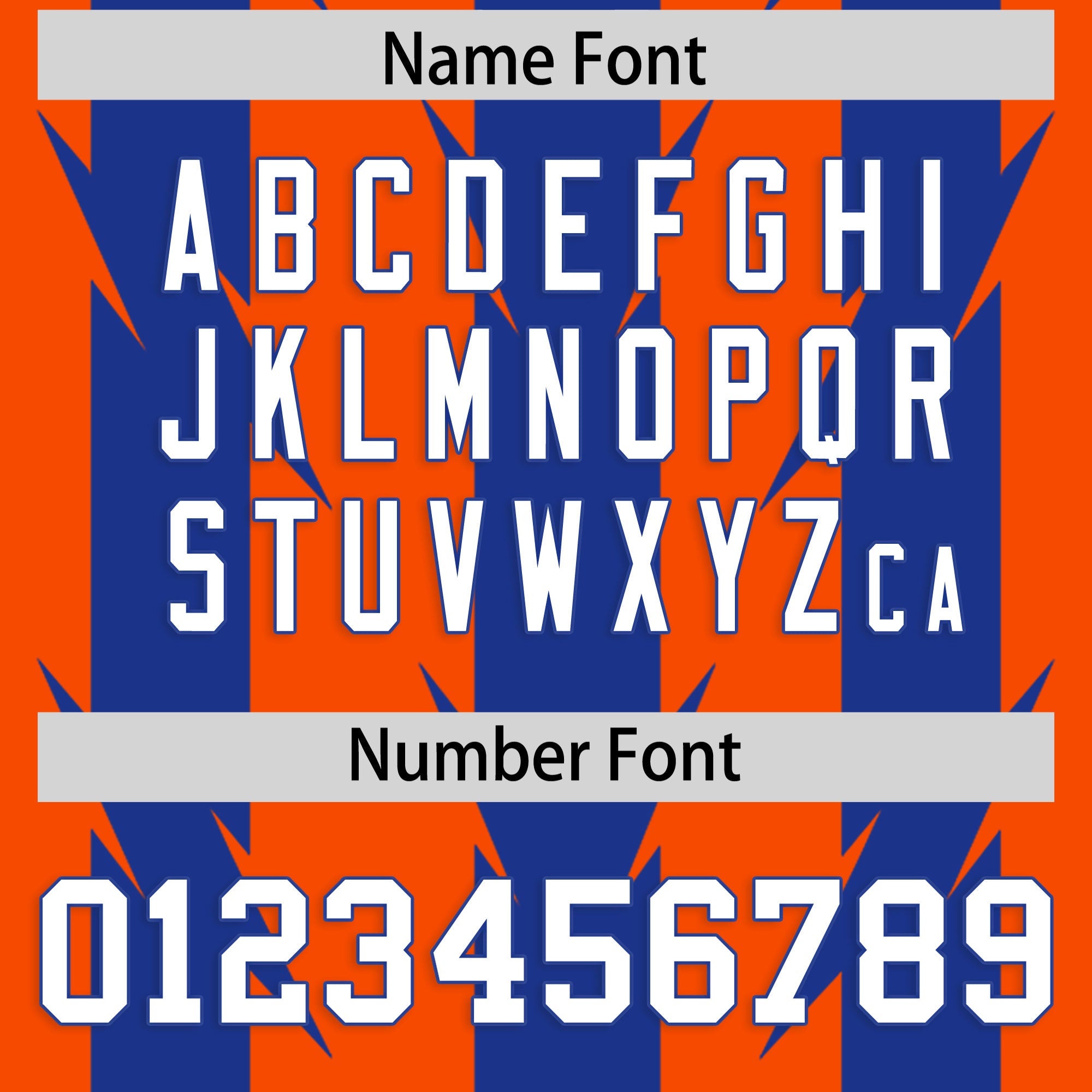 Custom Orange and Royal Graffiti Pattern Practice Flag Football Jerseys For Youth & Mens| KXKSHOP