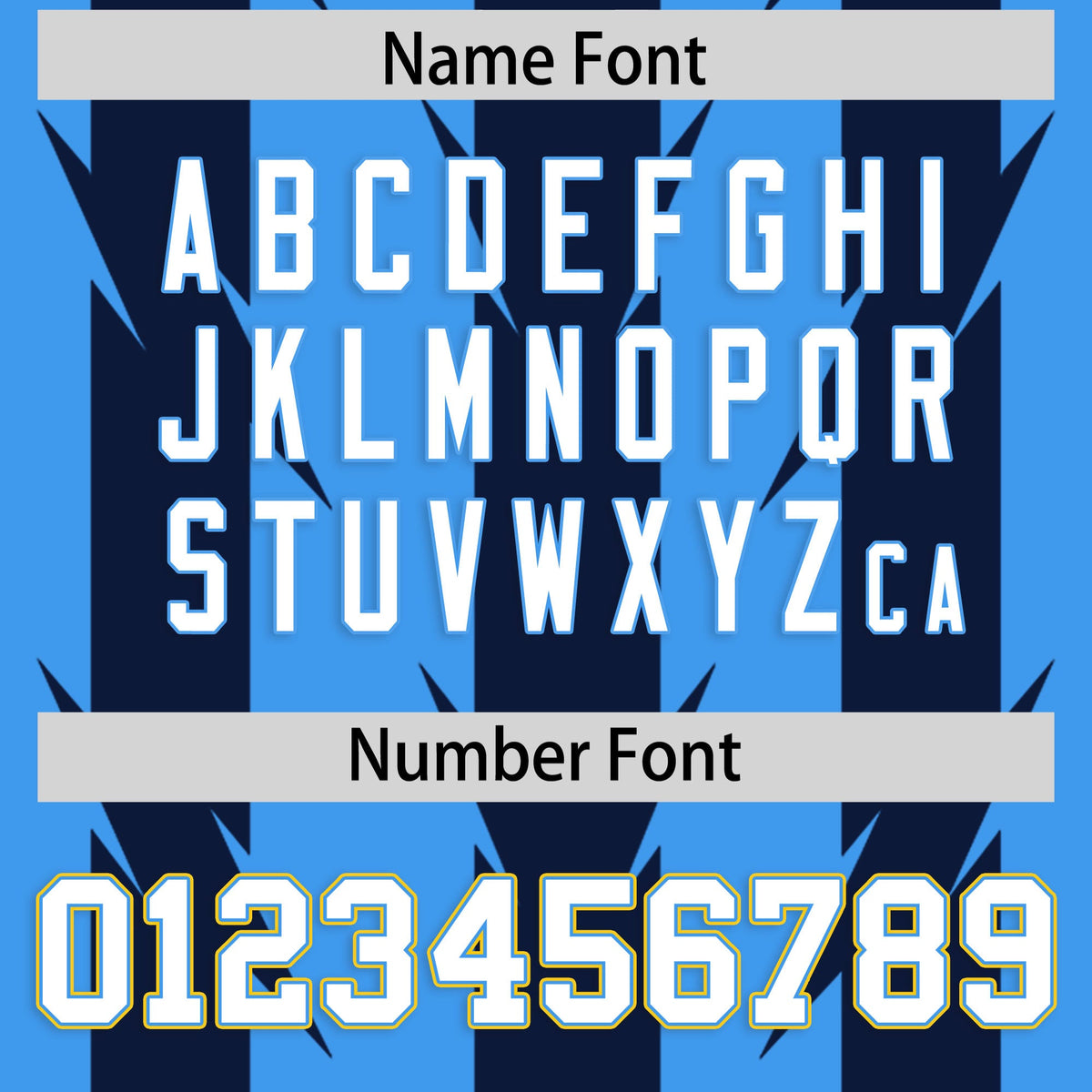 Custom Powder Blue and Navy Graffiti Pattern Practice Flag Football Jerseys For Youth &amp; Mens| KXKSHOP