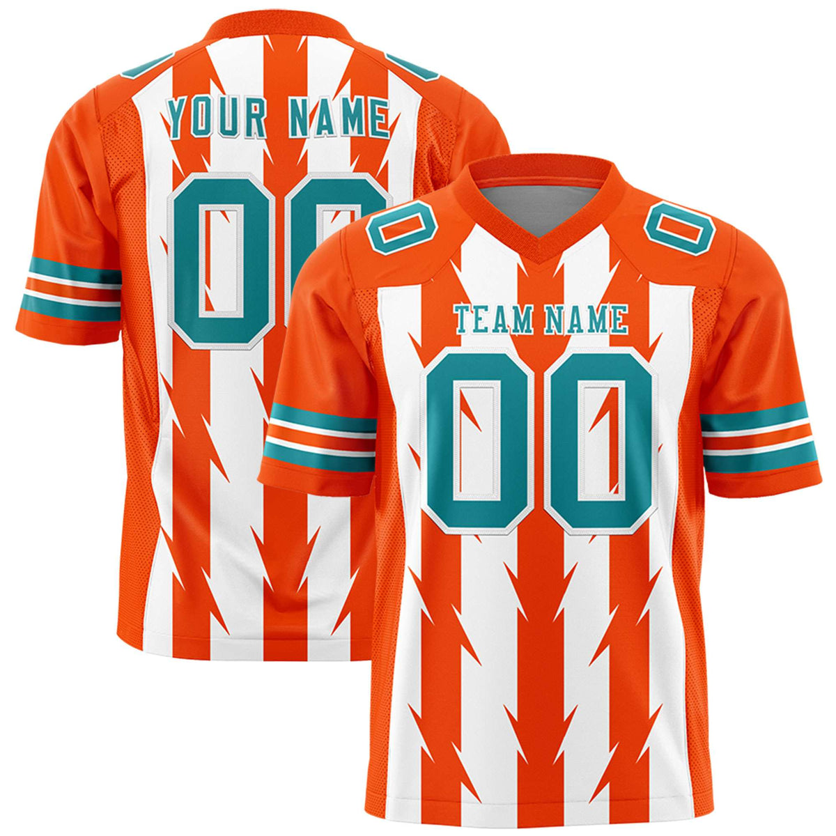 Custom White and Orange Graffiti Pattern Practice Flag Football Jerseys For Youth &amp; Mens| KXKSHOP