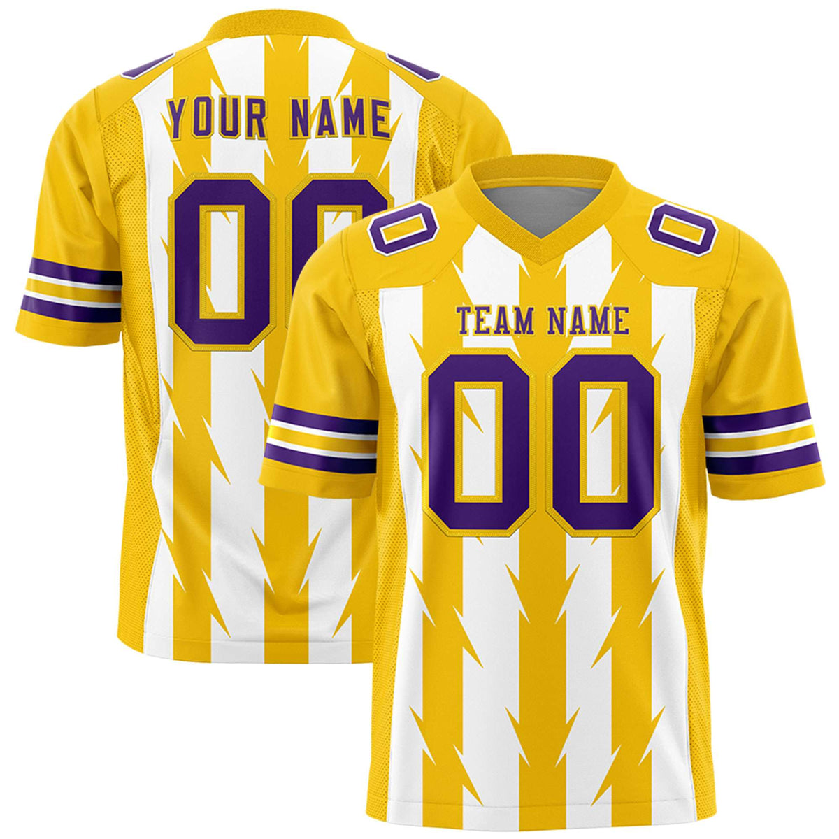 Custom White and Gold Graffiti Pattern Practice Flag Football Jerseys For Youth &amp; Mens| KXKSHOP