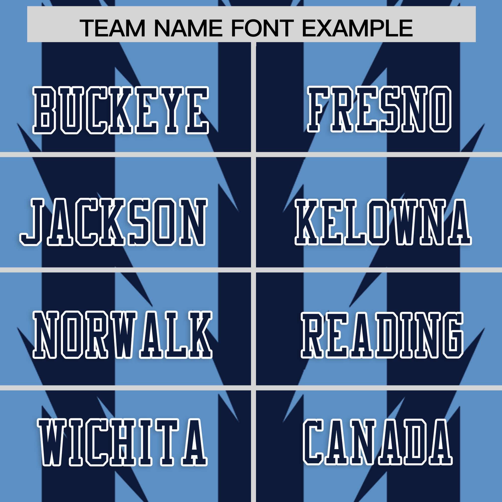 Custom Light Blue and Navy Graffiti Pattern Practice Flag Football Jerseys For Youth & Mens| KXKSHOP