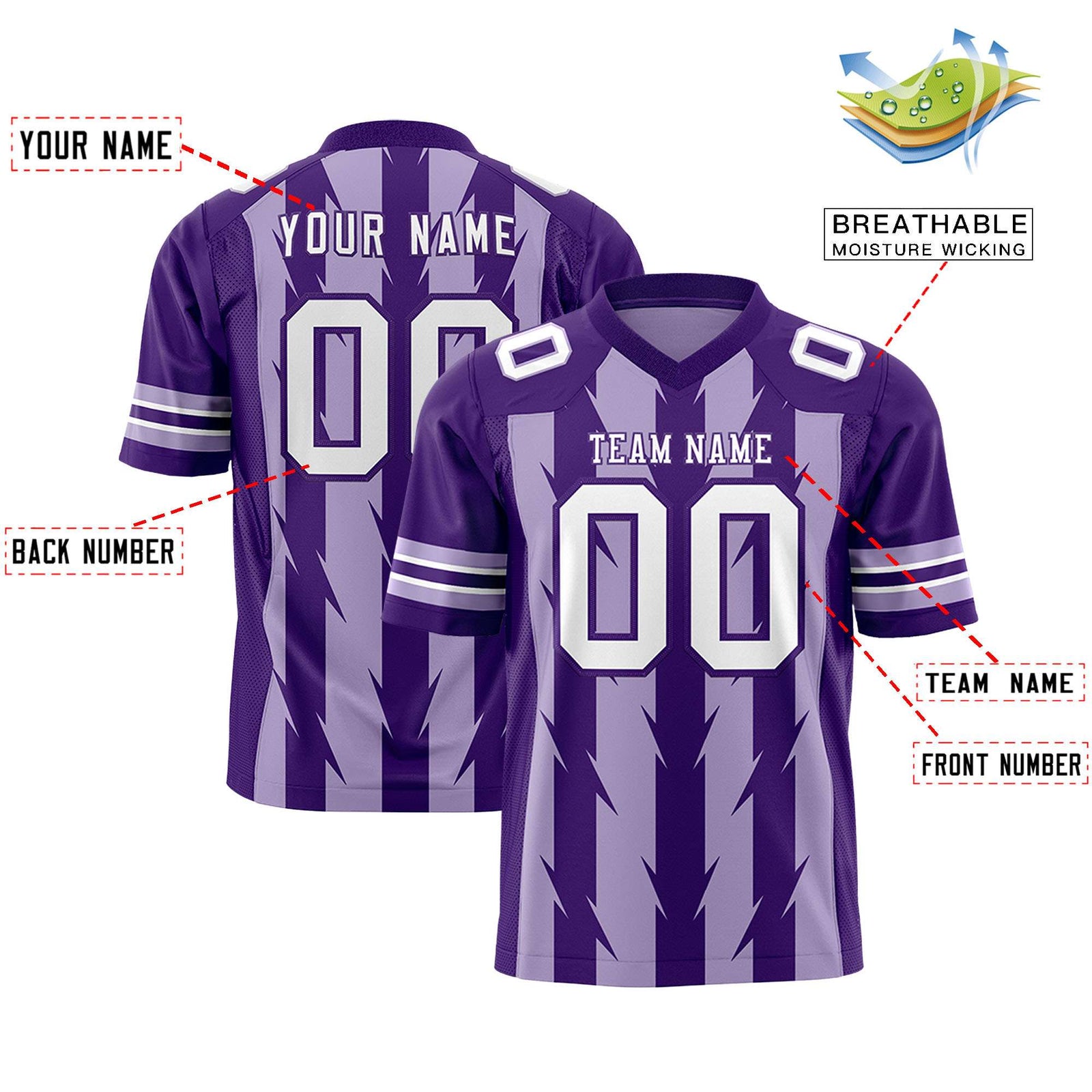 Flag Football Light Purple Jerseys - KXKSHOP