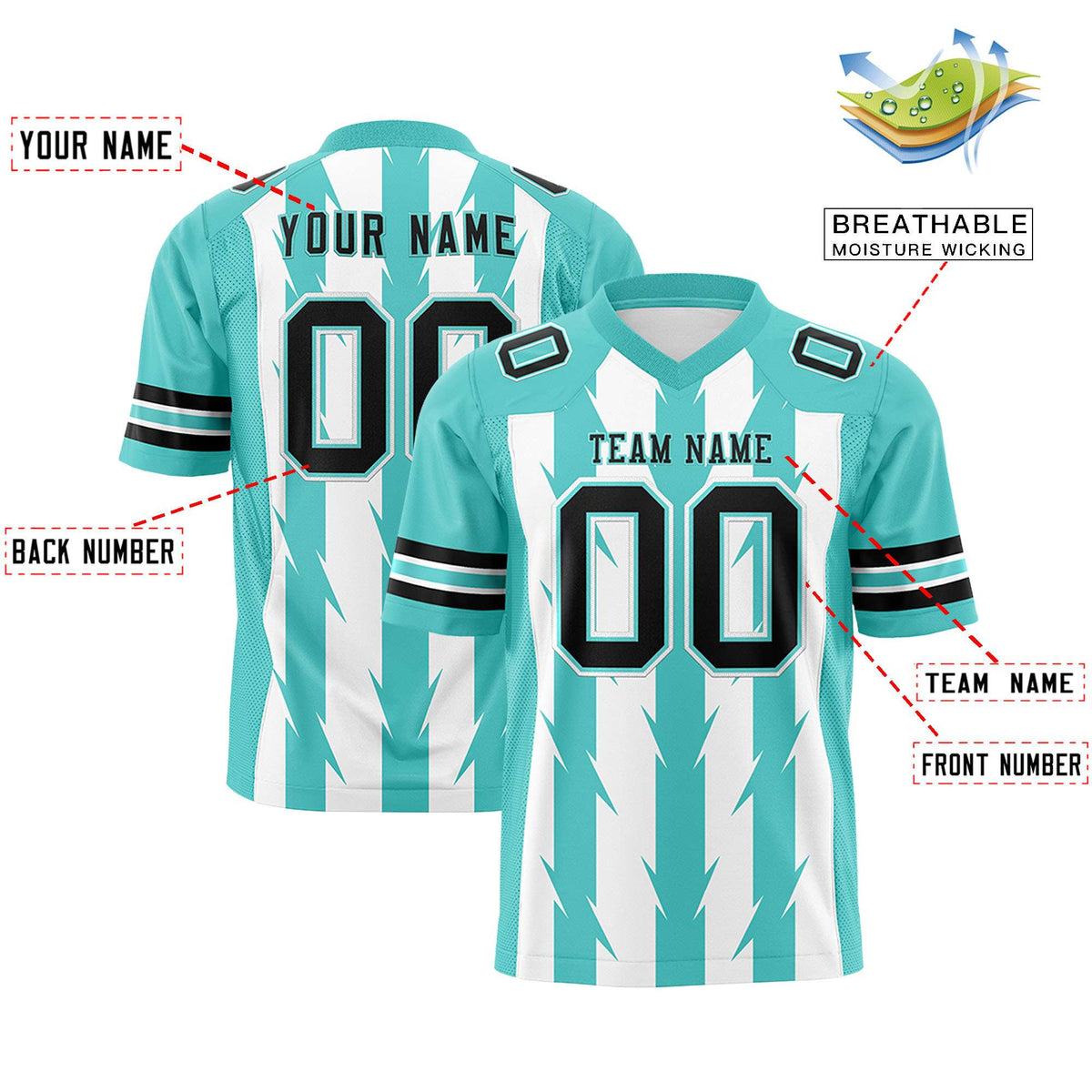 Custom White and Bright Green Graffiti Pattern Practice Flag Football Jerseys For Youth &amp; Mens| KXKSHOP
