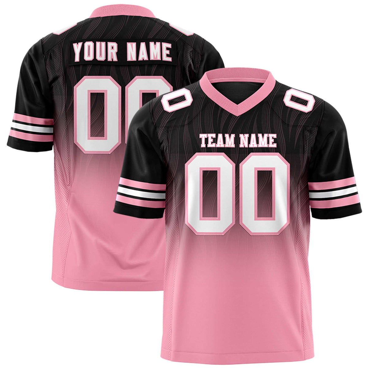 Custom Black and Light Pink Customize Flag Football Jersey-7v7 Football Uniforms | KXKSHOP