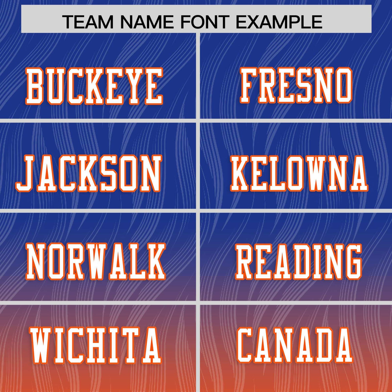 Custom Royal and Orange Customize Flag Football Jersey-7v7 Football Uniforms | KXKSHOP