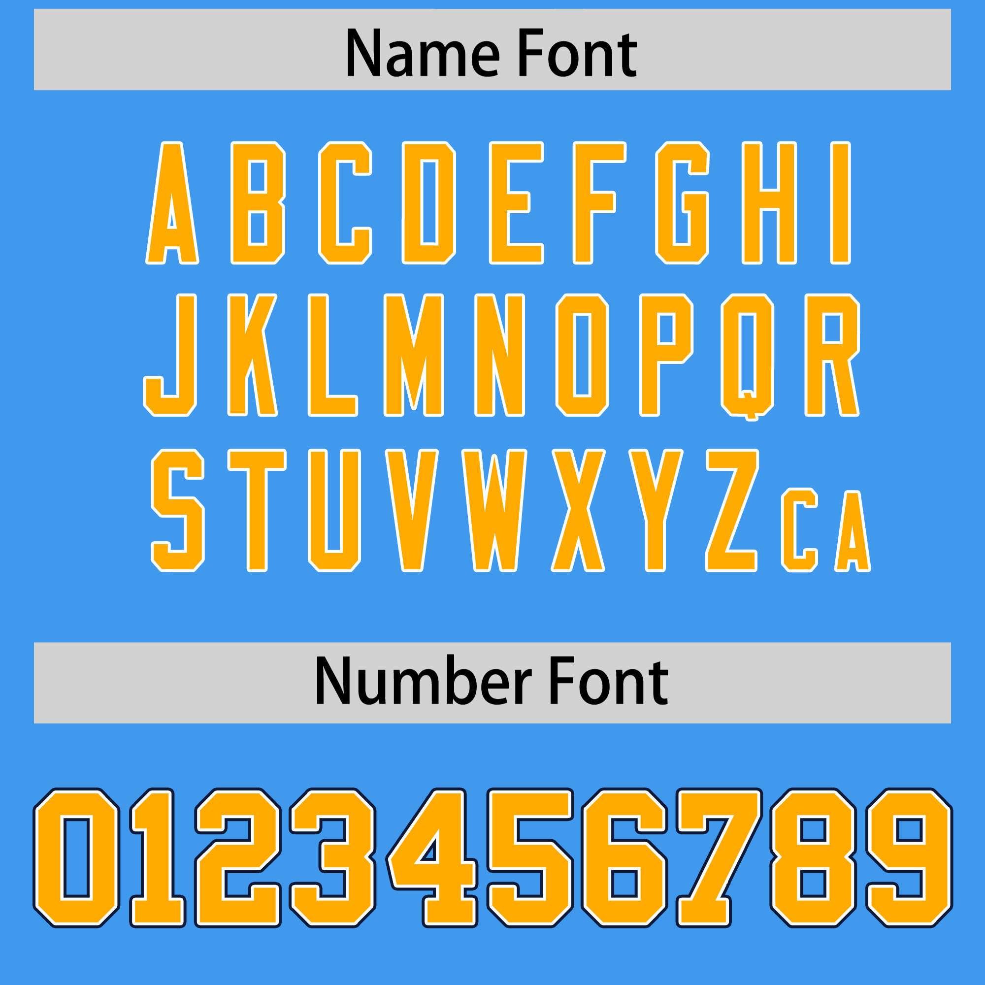 Custom Powder Blue Yellow Personalized Insert Color Design Authentic Football Jersey