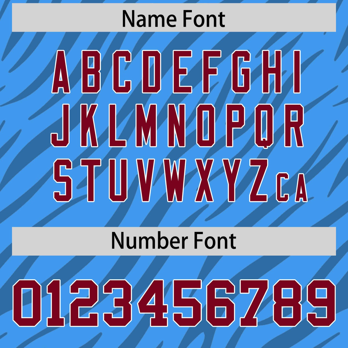 Custom Powder Blue White Personalized Tiger Stripe Graffiti Pattern Authentic Football Jersey