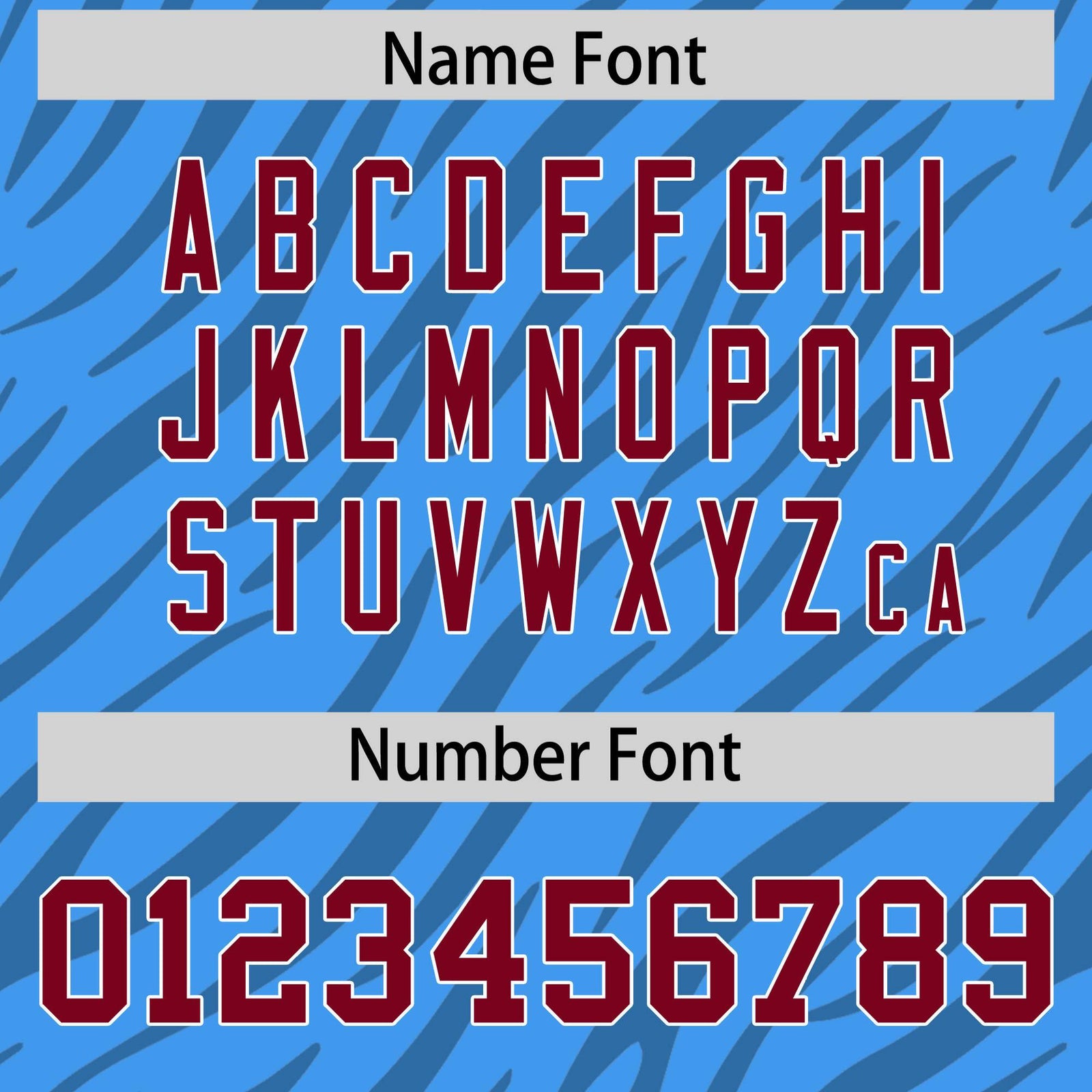 Custom Powder Blue White Personalized Tiger Stripe Graffiti Pattern Authentic Football Jersey