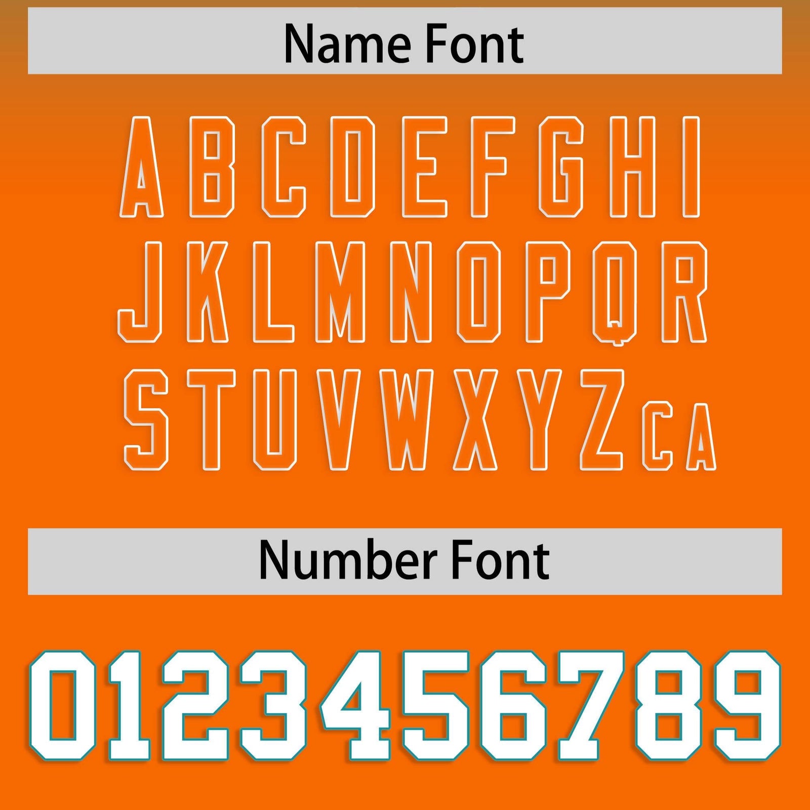 Custom Aqua Orange Gradient Fashion Personalized Authentic Football Jersey