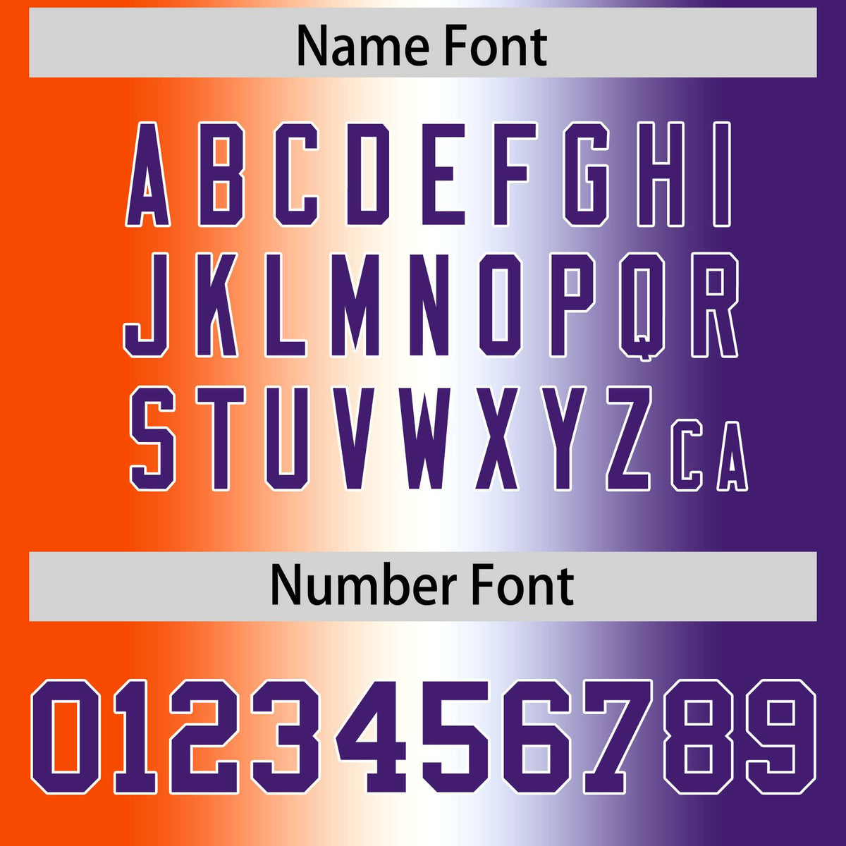 Custom Orange White-Purple Personalized Gradient Fashion Authentic Football Jersey