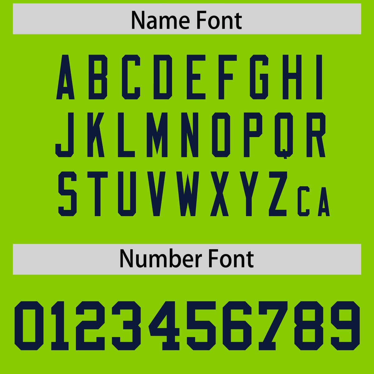 Custom Neon Green Navy Personalized Shoulder Star Pattern Flag Football Jersey