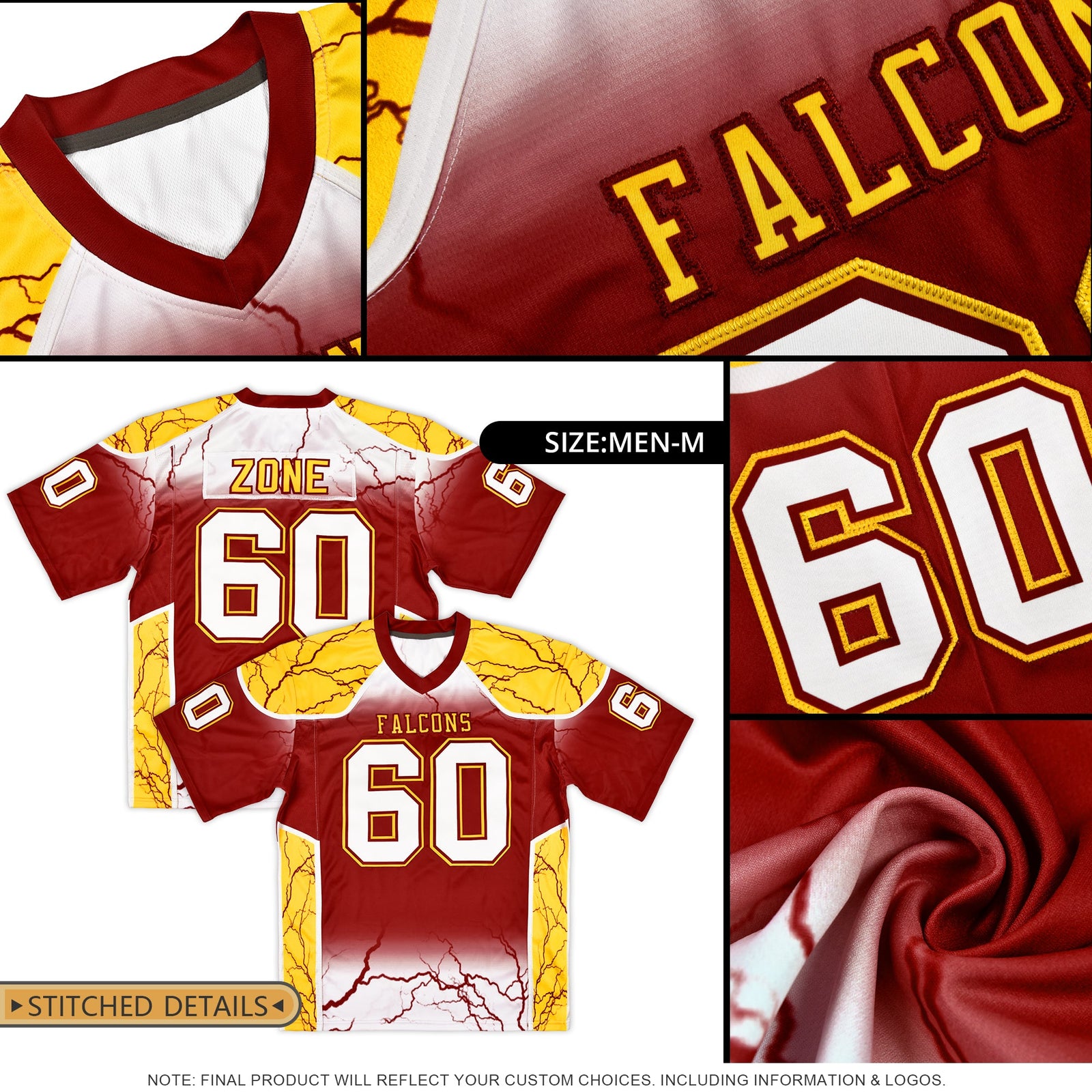 Custom Flag Football Jersey | Red Navy and White Graffiti Pattern Practice 7on7 Uniforms | Add name, number & logo| KXKSHOP